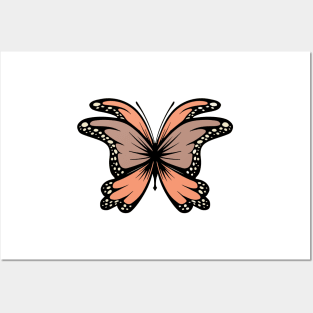 Brown Aesthetic Butterfly Posters and Art